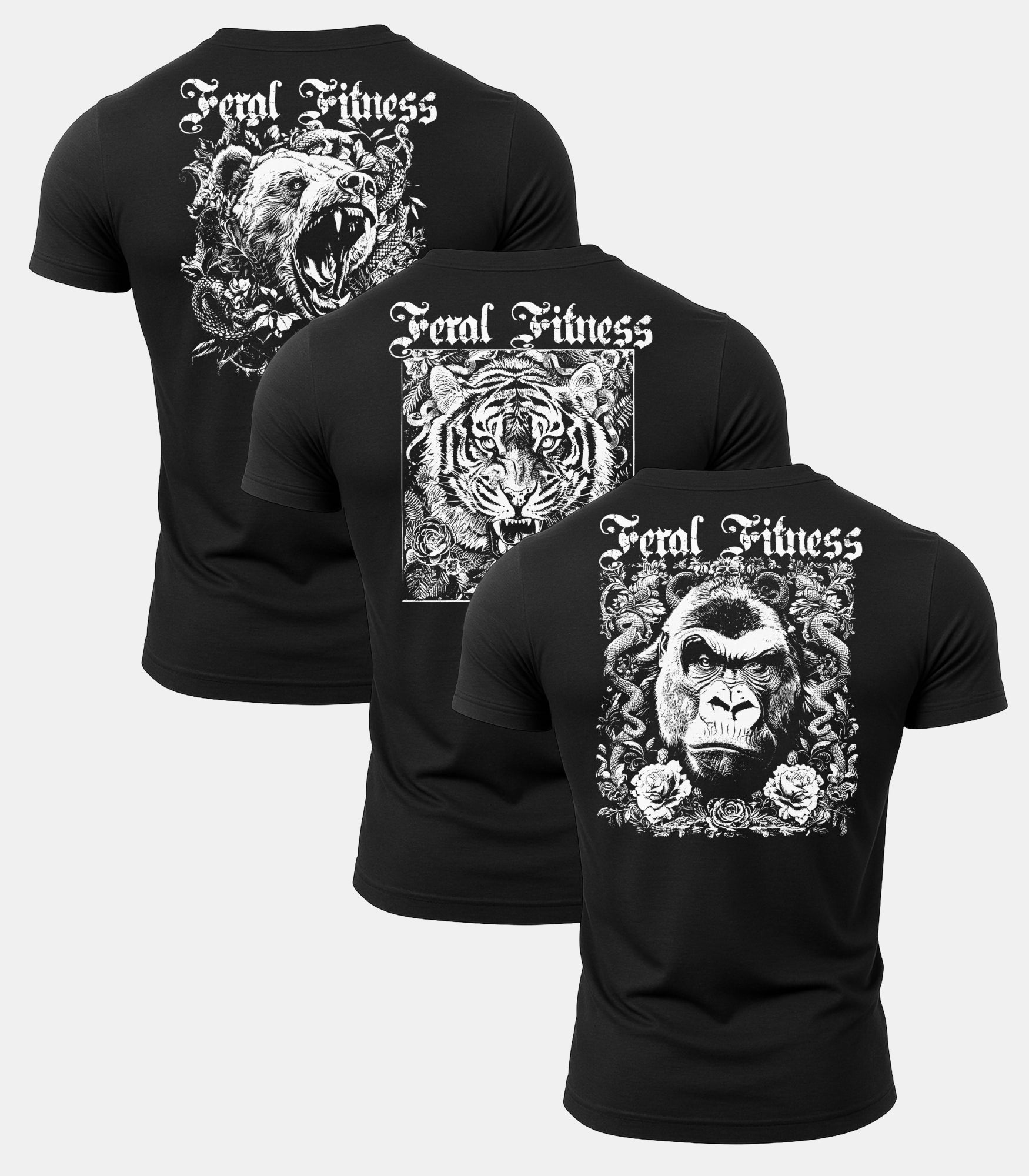 Feral Fitness T-Shirt 3 Pack