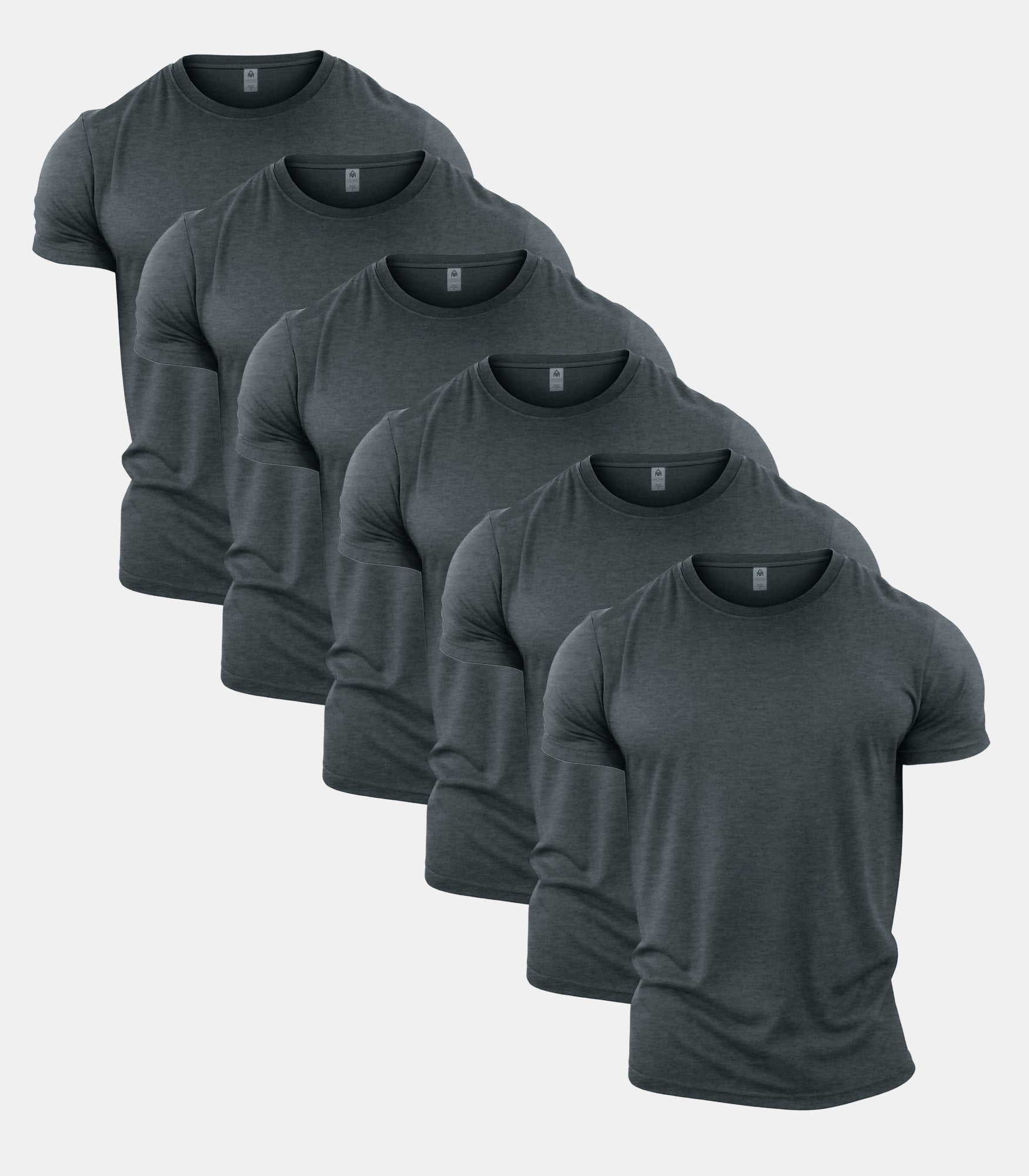 All Grey Crew Neck T-Shirt 6 Pack