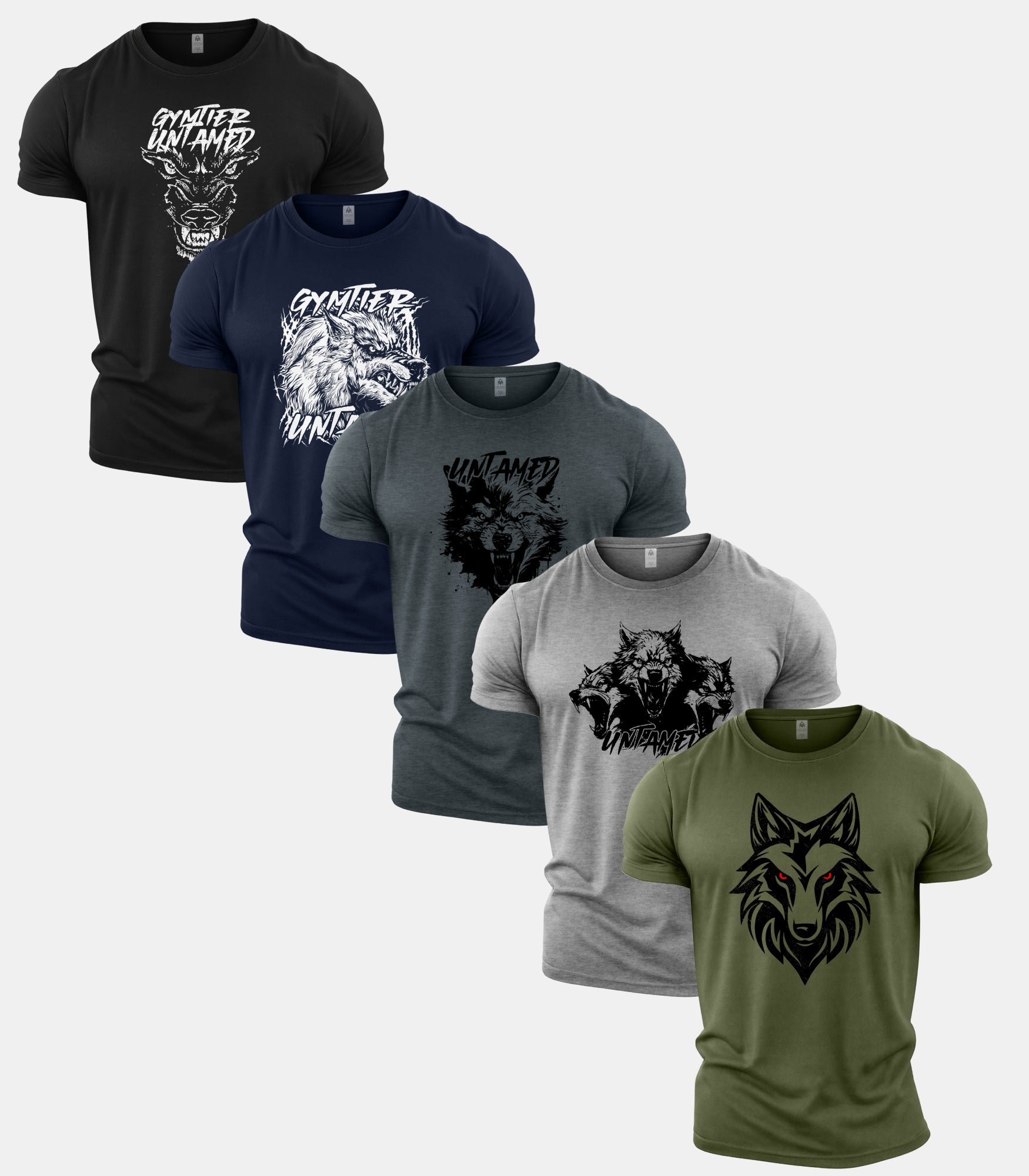 Gymtier Untamed Gym T-Shirt 5 Pack