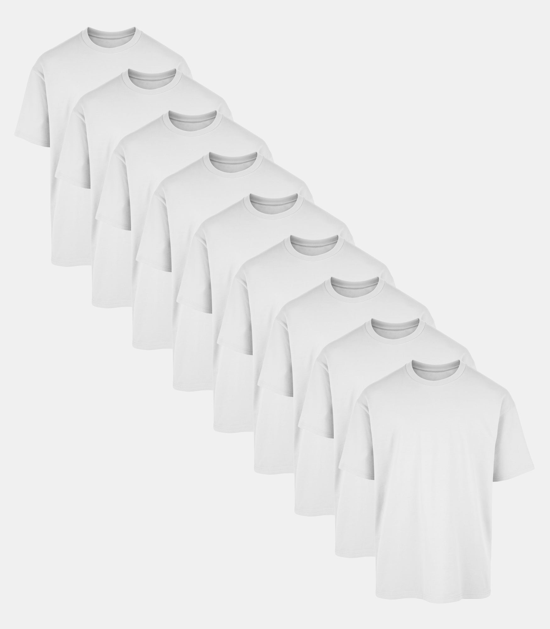 All White Oversized Gym T-Shirt 9 Pack