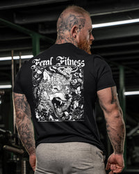 Feral Fitness Wolf - Gym T-Shirt