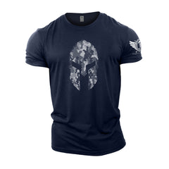 Spartan Helmet Hex Camo - Spartan Forged - Gym T-Shirt