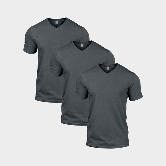 All Grey V-Neck 3 Pack