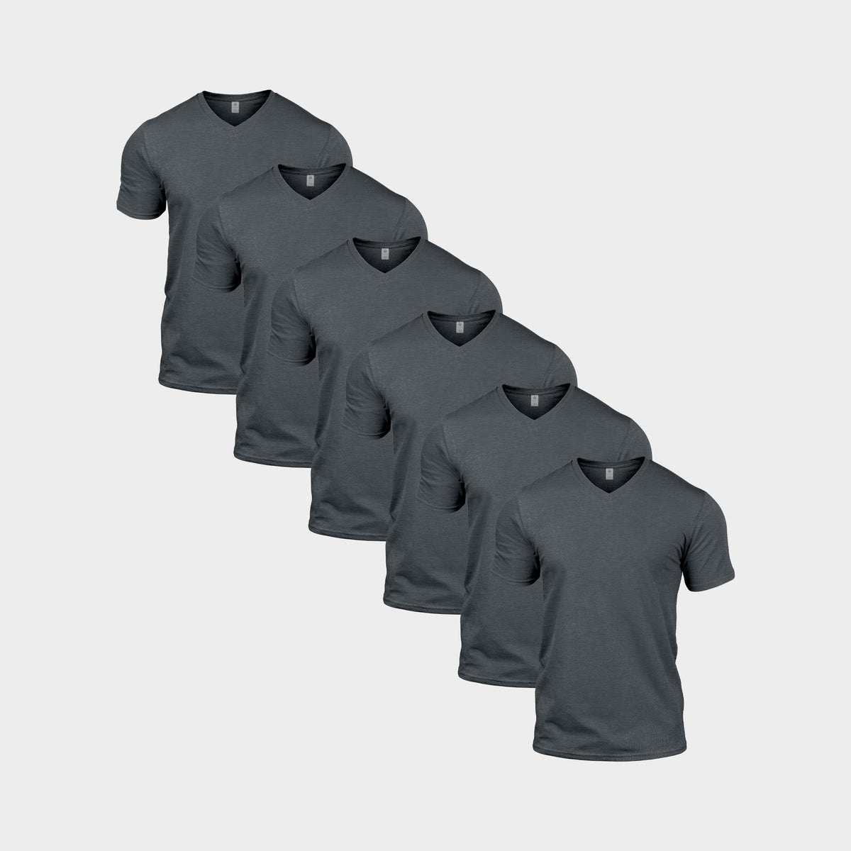 All Grey V-Neck 6 Pack