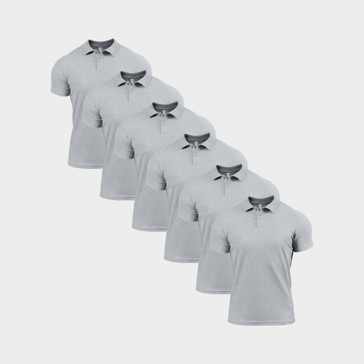 All Sport Grey Polo Shirt 6 Pack