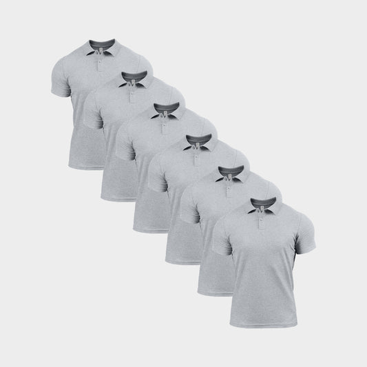 All Sport Grey Polo Shirt 6 Pack