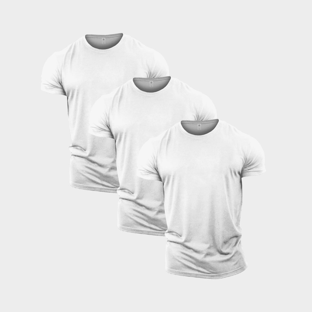 All White Crew Neck T-Shirt 3 Pack