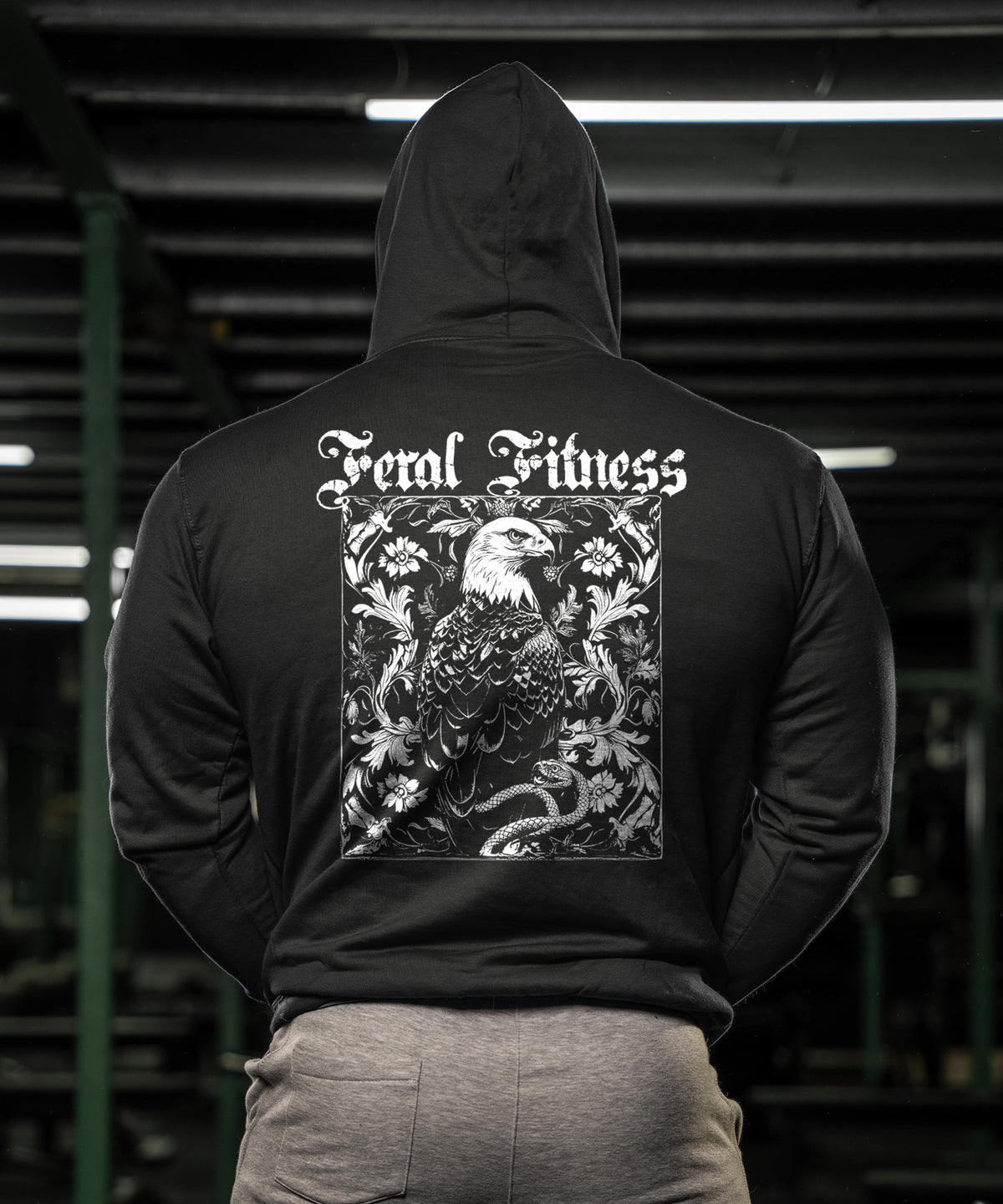 Feral Fitness Eagle - Gym Hoodie