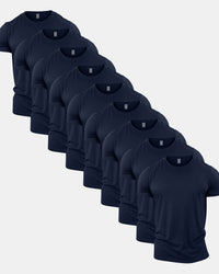 All Navy Crew Neck T-Shirt 9 Pack