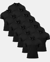 All Black Polo Shirt 12 Pack