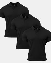 All Black Polo Shirt 3 Pack