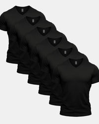 All Black V-Neck 6 Pack