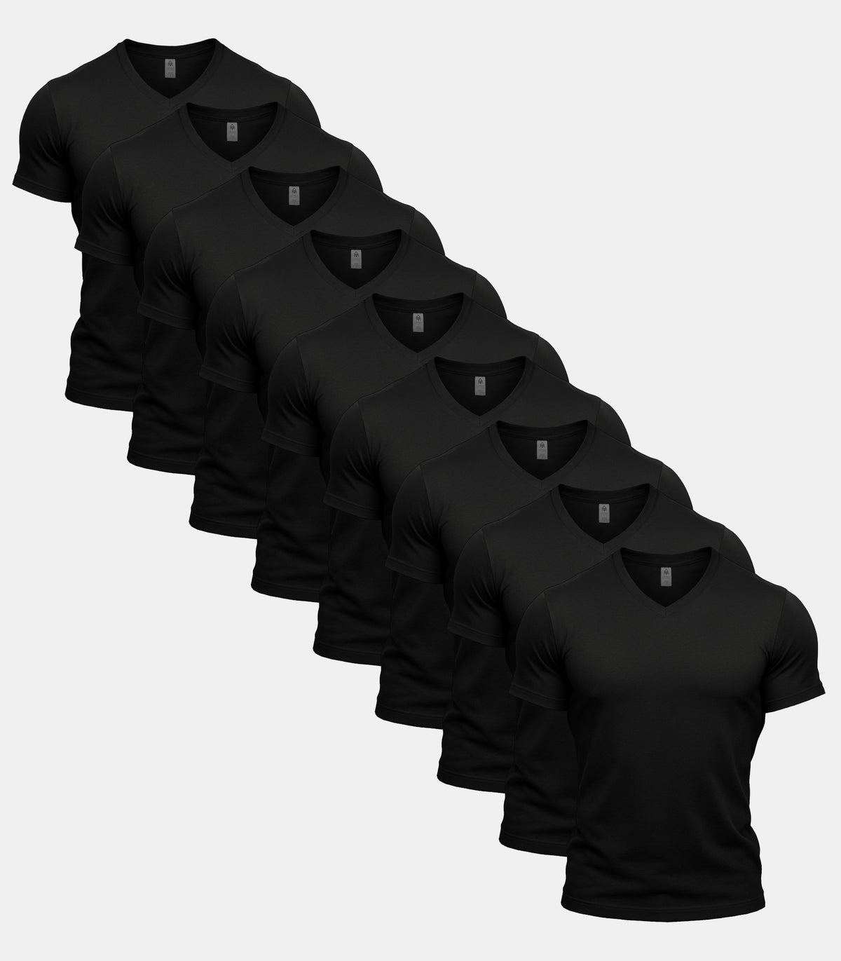 All Black V-Neck 9 Pack