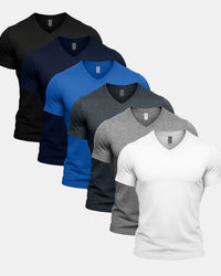 Multi Colour V-Neck 6 Pack