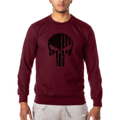 Skull USA Flag - Gym Sweatshirt
