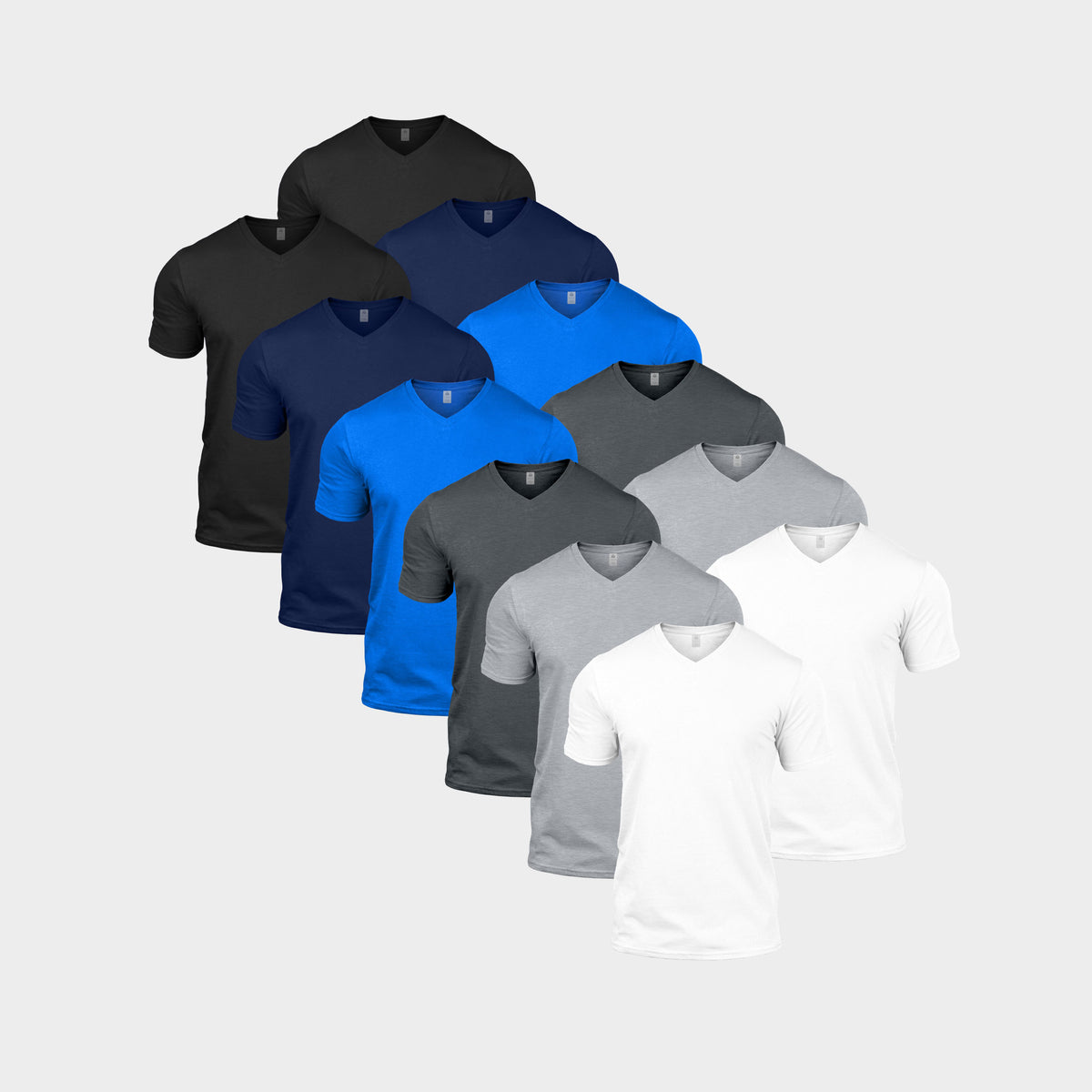 Multi Colour V-Neck 12 Pack