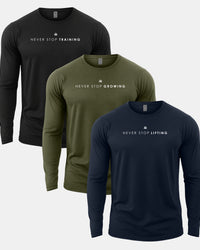 Never Stop Long Sleeve 3 Pack