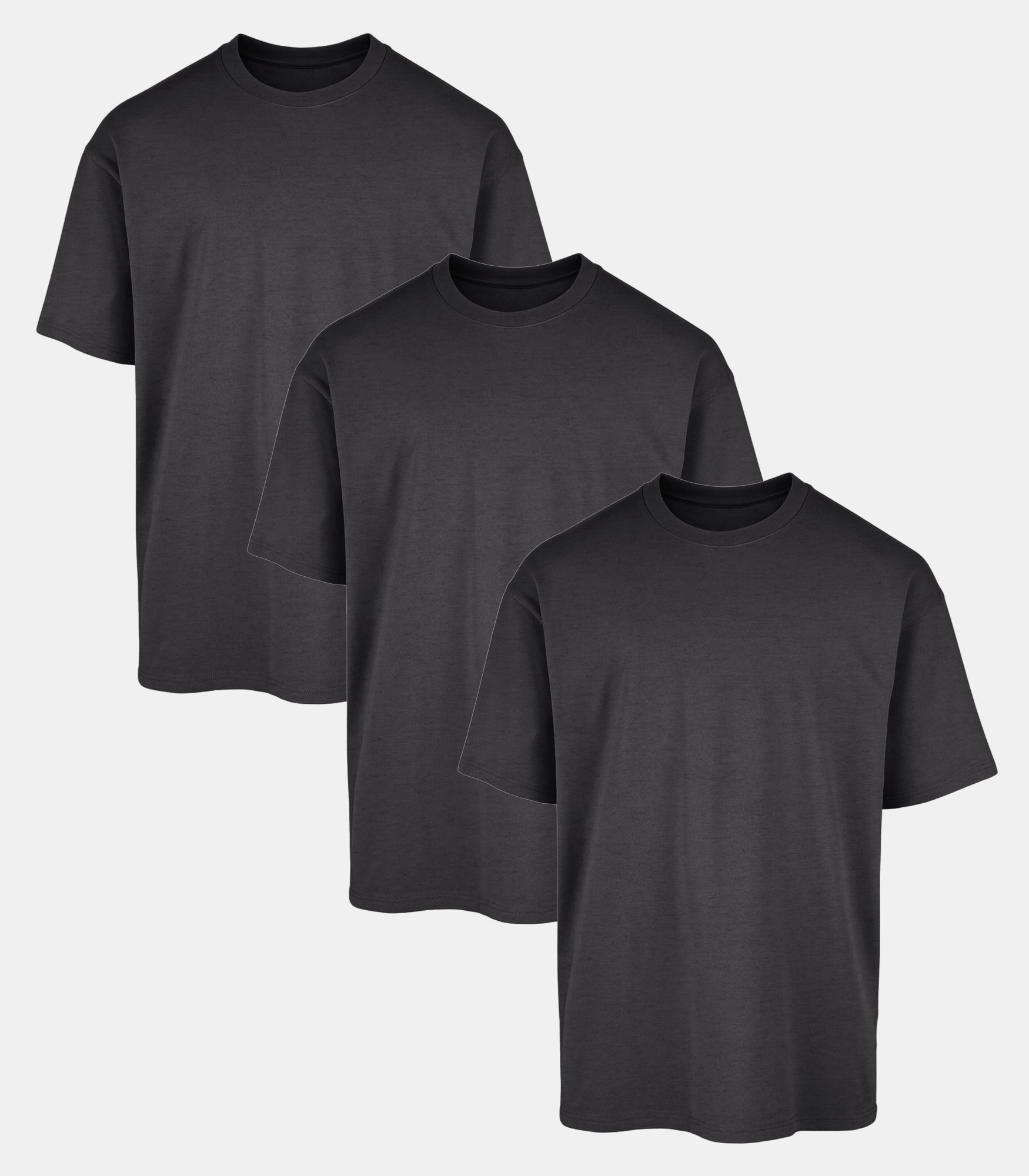 All Charcoal Oversized Tee 3 Pack