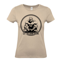 Gains Begin - Women's Gym T-Shirt