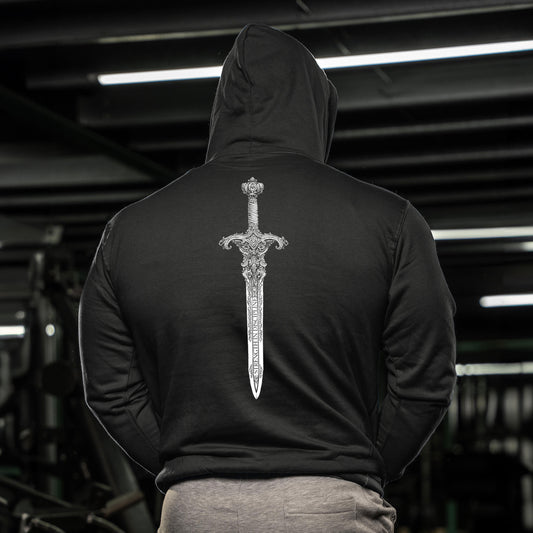 Spartan Forged Strength In Discipline Sword - Gym Hoodie