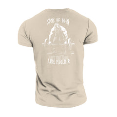 Sons Of Odin Lift The Iron Like Mjolnir - Gym T-Shirt