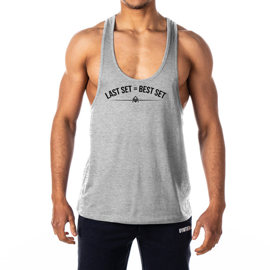 Last Set = Best Set Mens Stringer Tank Top