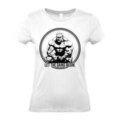 Gains Begin - Women's Gym T-Shirt