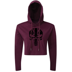 Skull UK - Cropped Hoodie