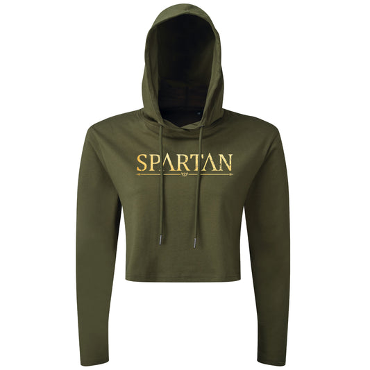 Spartan Gold - Spartan Forged - Cropped Hoodie