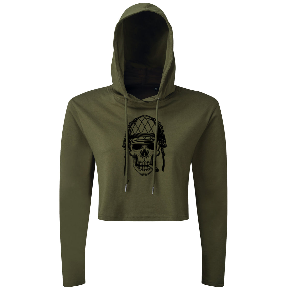 Skull Cigar - Cropped Hoodie