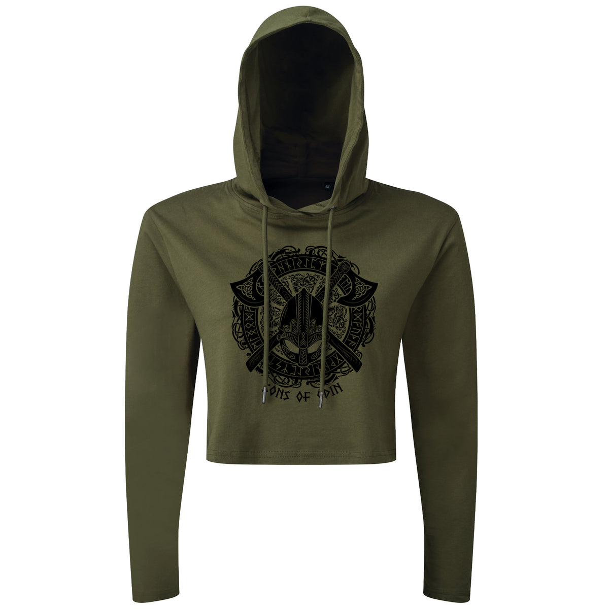 Sons Of Odin Helmet - Cropped Hoodie