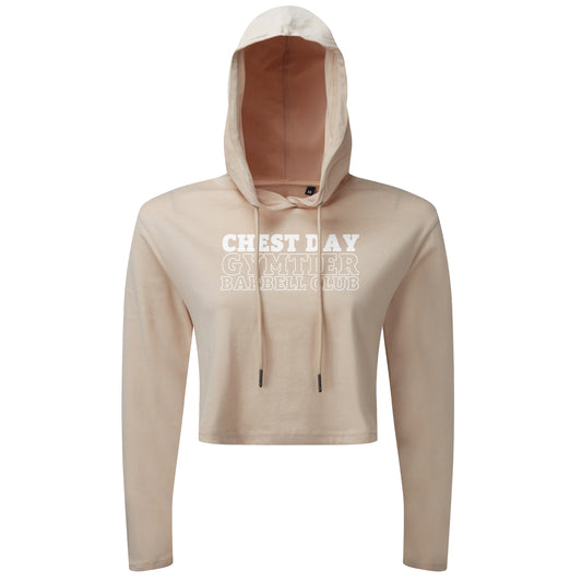 Gymtier Barbell Club - Chest Day - Cropped Hoodie