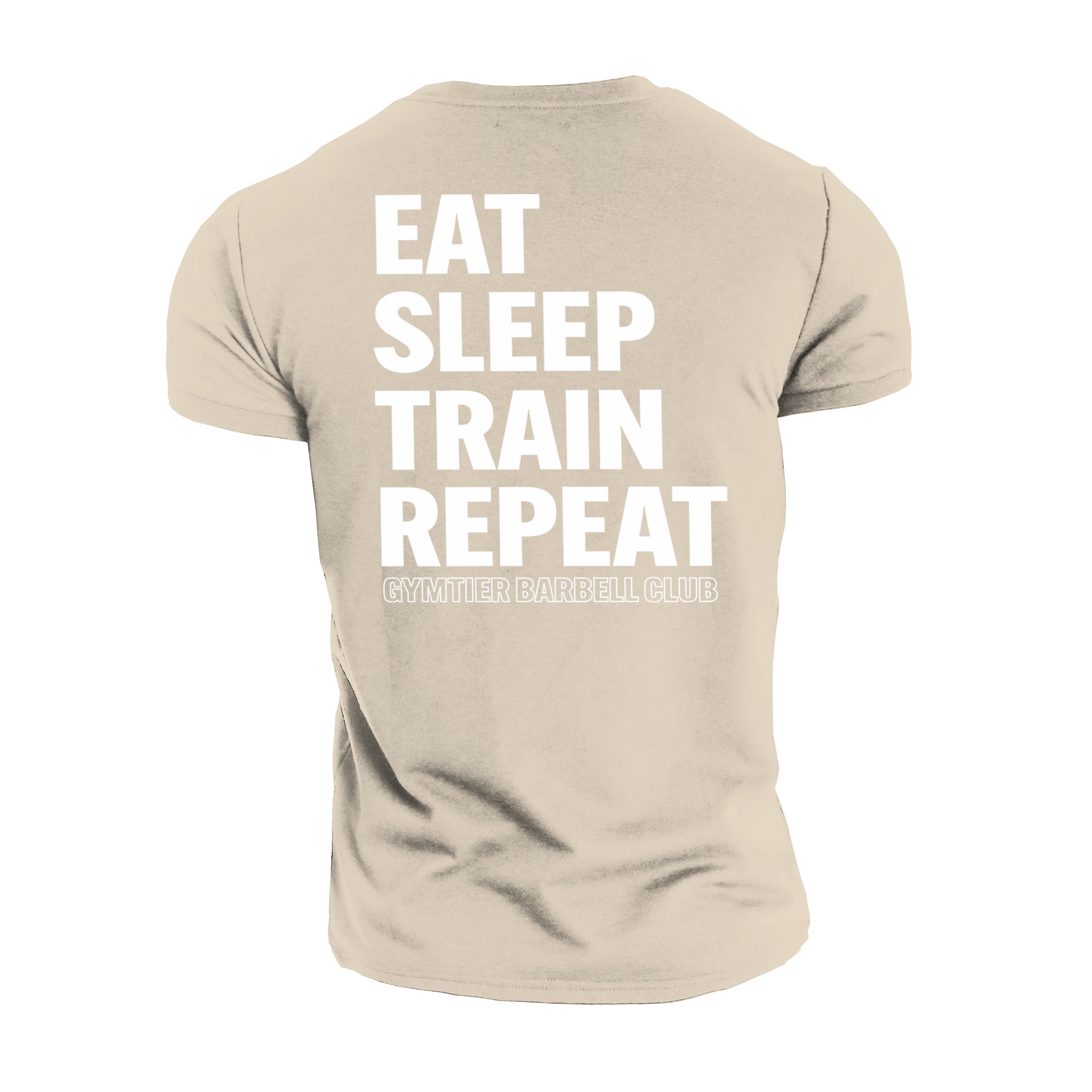 Gymtier Barbell Club - Eat Sleep Train - Gym T-Shirt