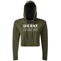 Gymtier Barbell Club - Leg Day - Cropped Hoodie