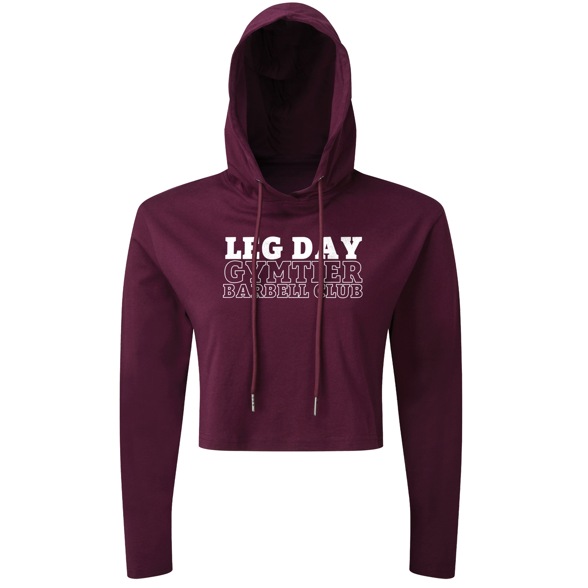 Gymtier Barbell Club - Leg Day - Cropped Hoodie