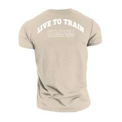 Gymtier Barbell Club - Live To Train - Gym T-Shirt