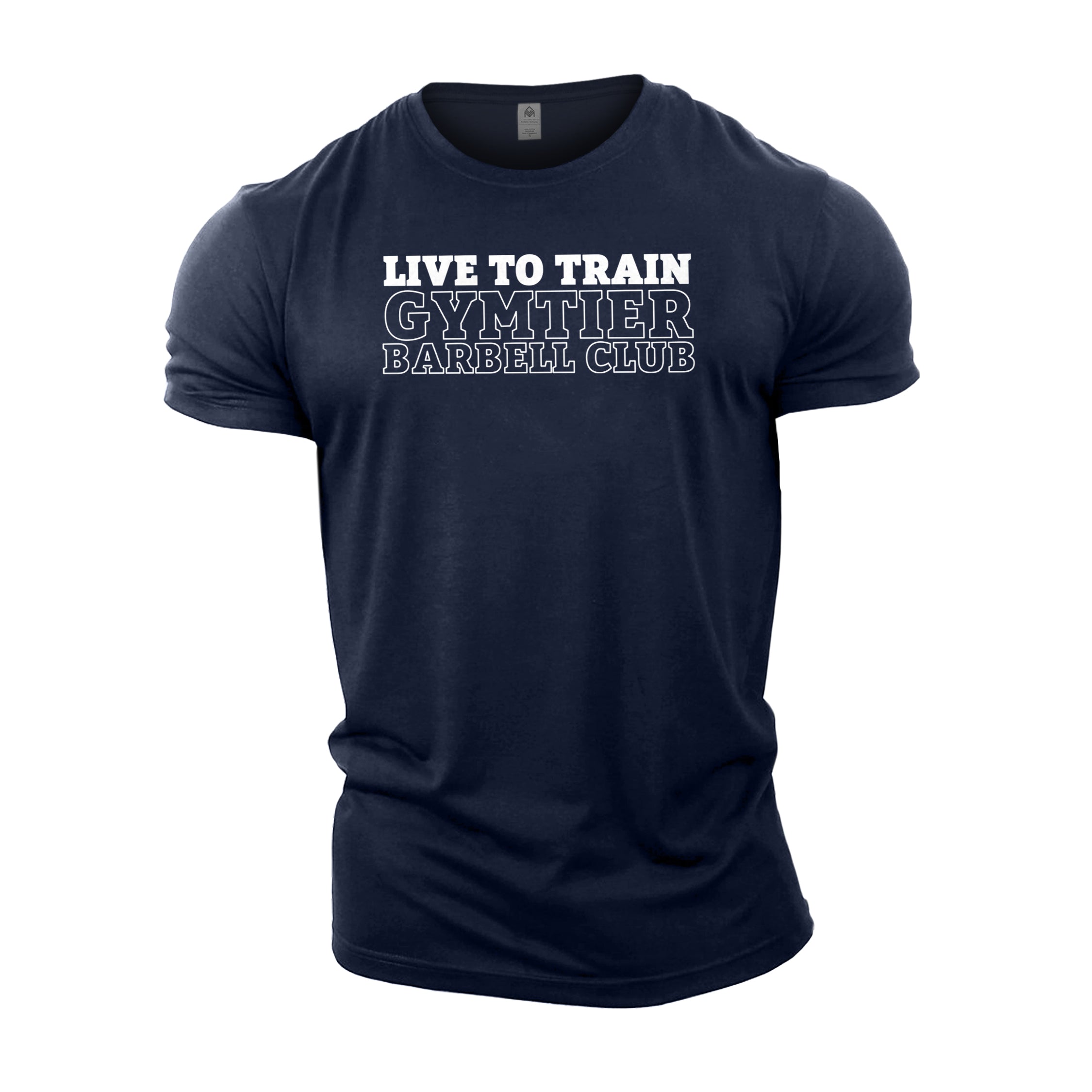 Gymtier Barbell Club - Live To Train Chest - Gym T-Shirt