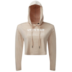 Gymtier Barbell Club - Live To Train Chest - Cropped Hoodie