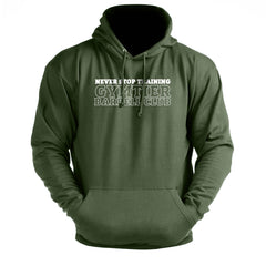 Gymtier Barbell Club - Never Stop Training Chest - Gym Hoodie
