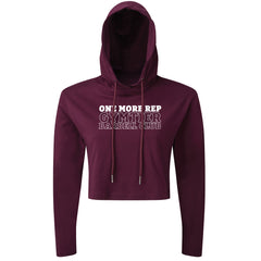 Gymtier Barbell Club - One More Rep Chest - Cropped Hoodie