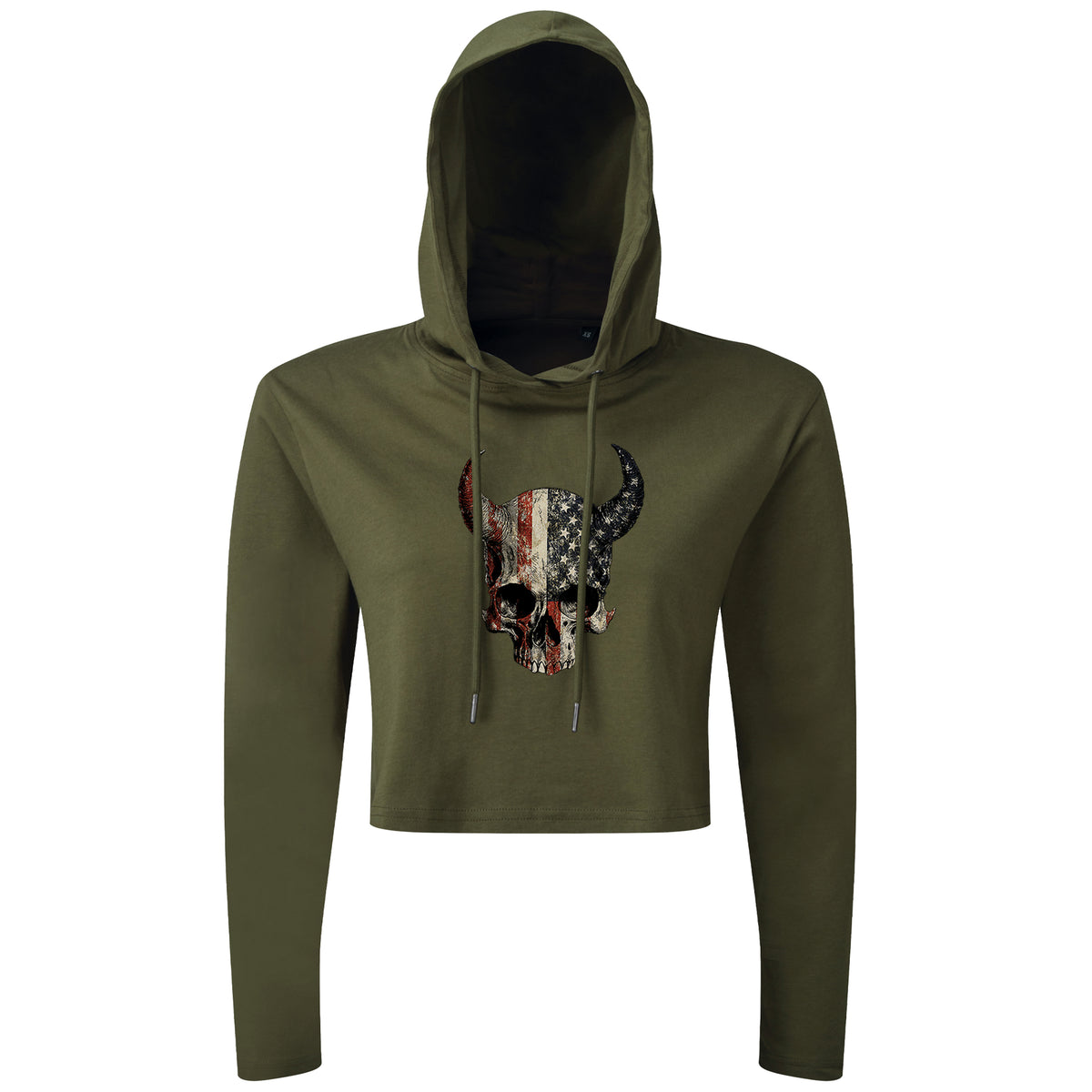 Devil Skull USA - Cropped Hoodie