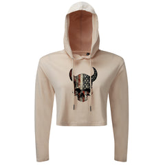 Devil Skull USA - Cropped Hoodie